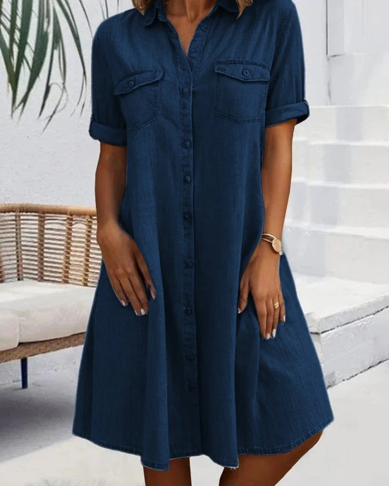 Robe chemise denim fashion Ma boutique