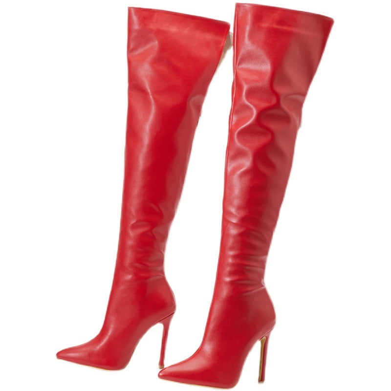 Bottes haute à talon  stiletto bout Pointu Casual trendy shop