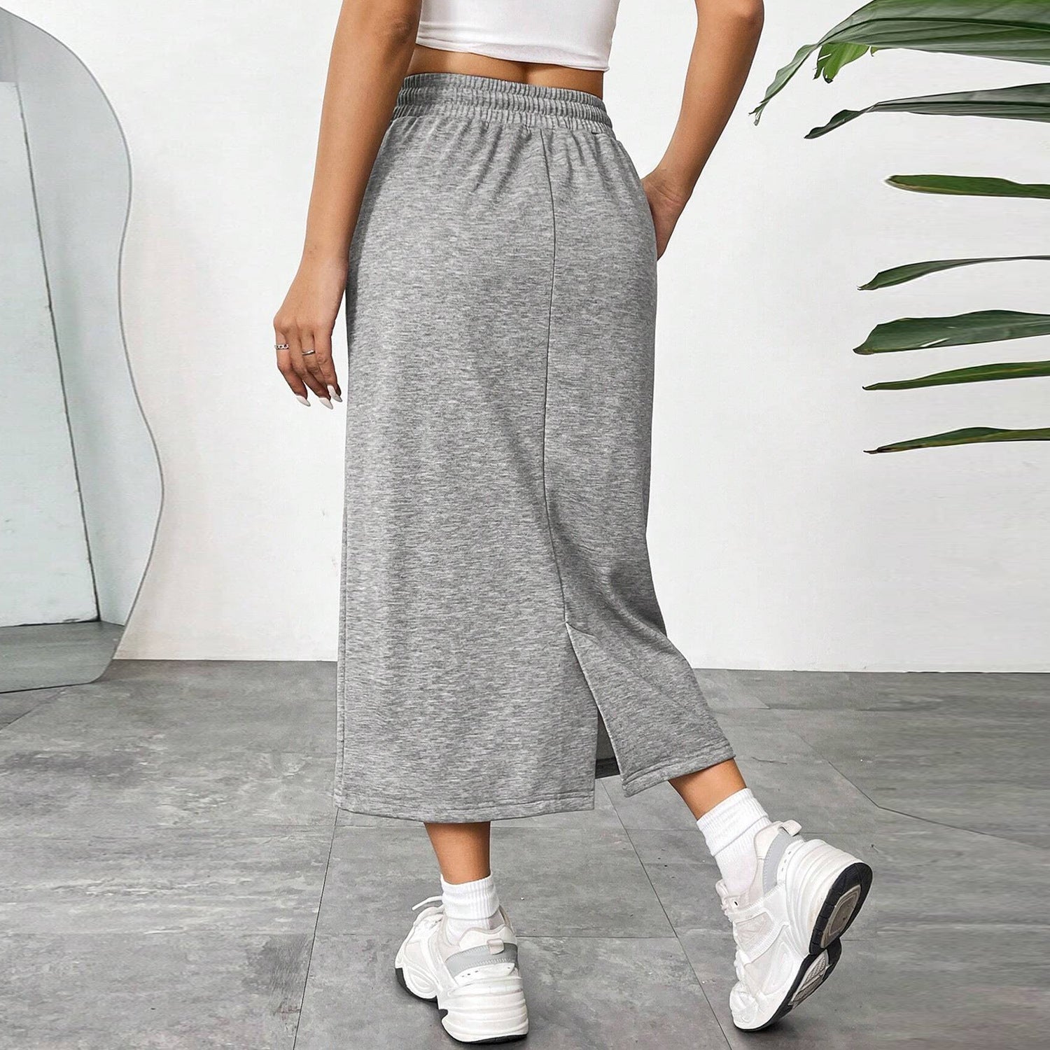 Jupe midi  en viscose Casual trendy shop