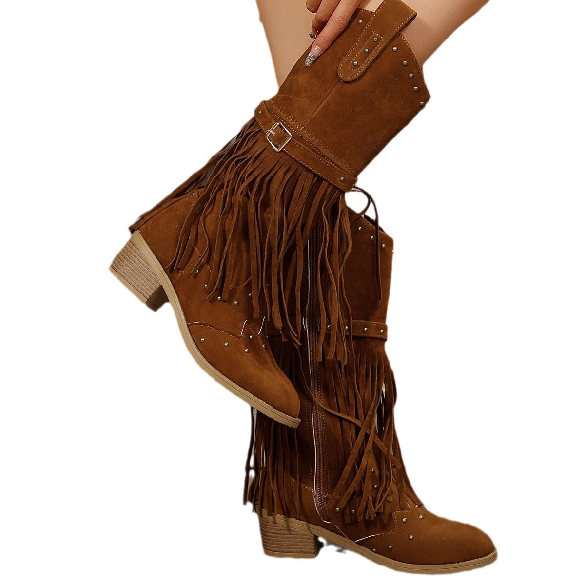 Bottes a frange pour femme Casual trendy shop