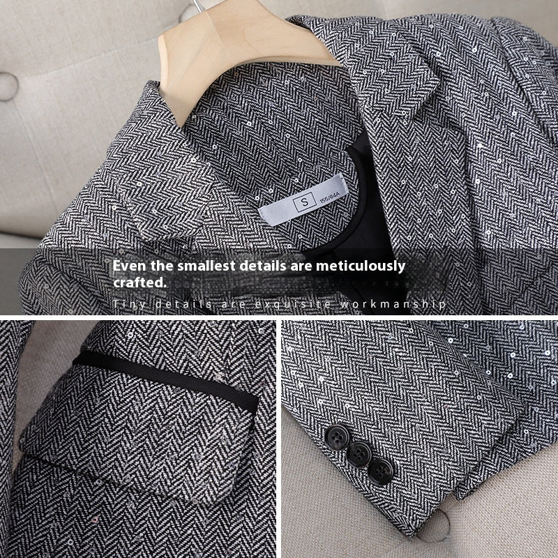 Veste pailletée pour femme Casual trendy shop