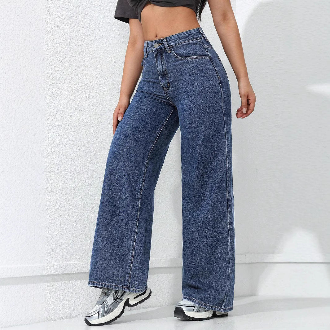 Jeans droit bas large