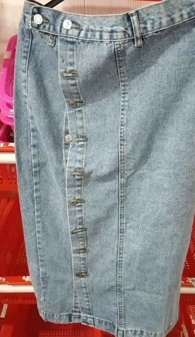 Jupe jeans longue  boutonnée