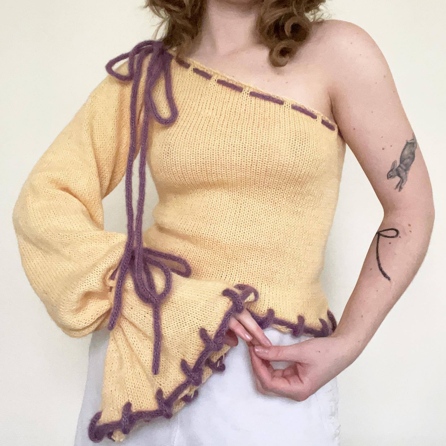 Top one Shoulder en acrylic Casual trendy shop