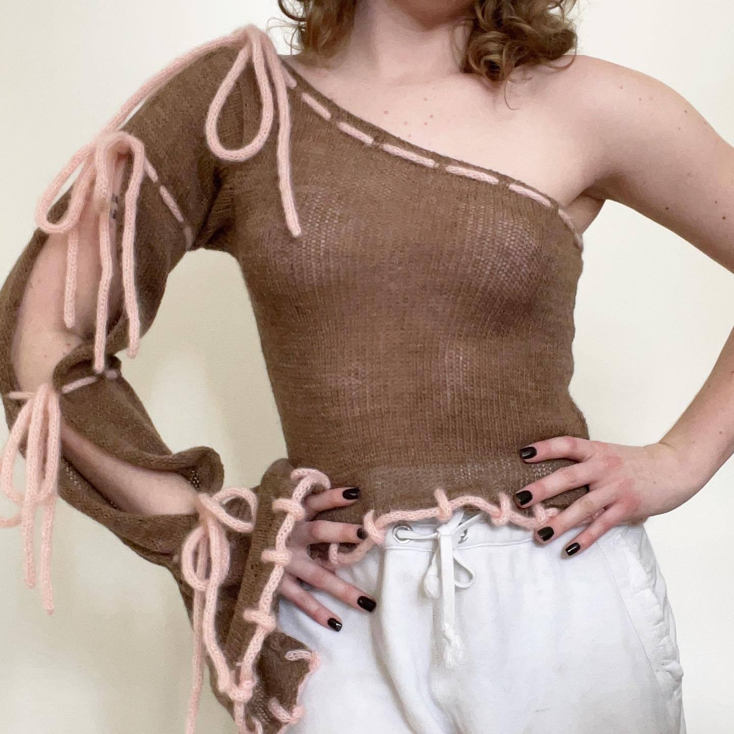 Top one Shoulder en acrylic Casual trendy shop