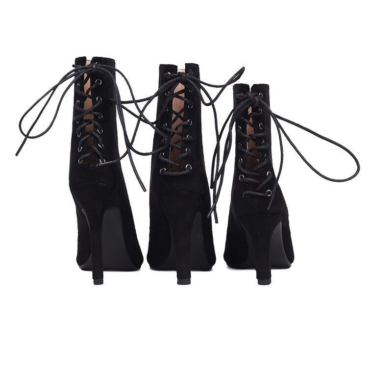 Bottes à  bout ouvert pailletées Casual trendy shop