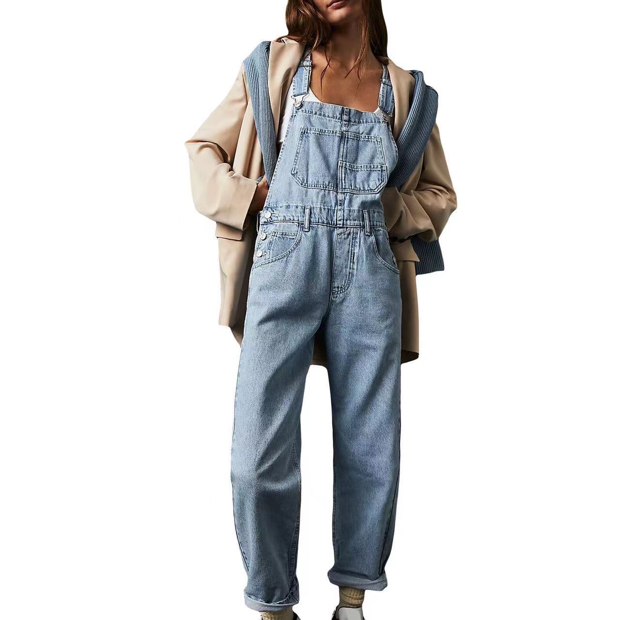 Salopette denim femme
