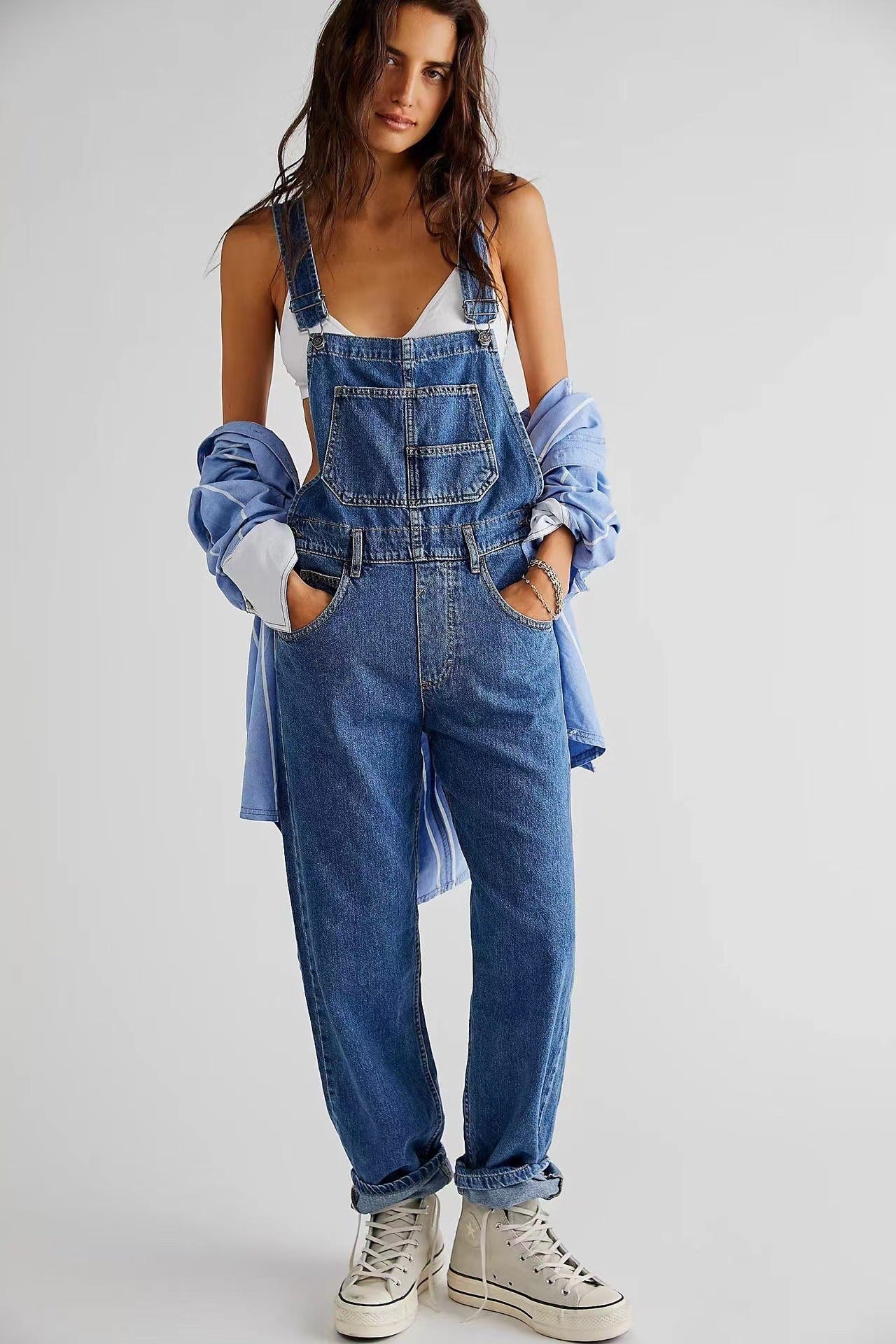 Salopette denim femme