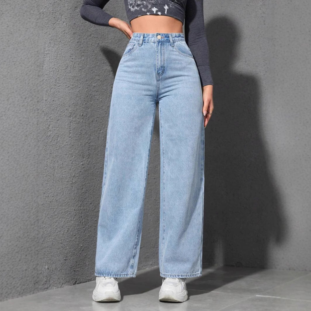 Jeans droit bas large