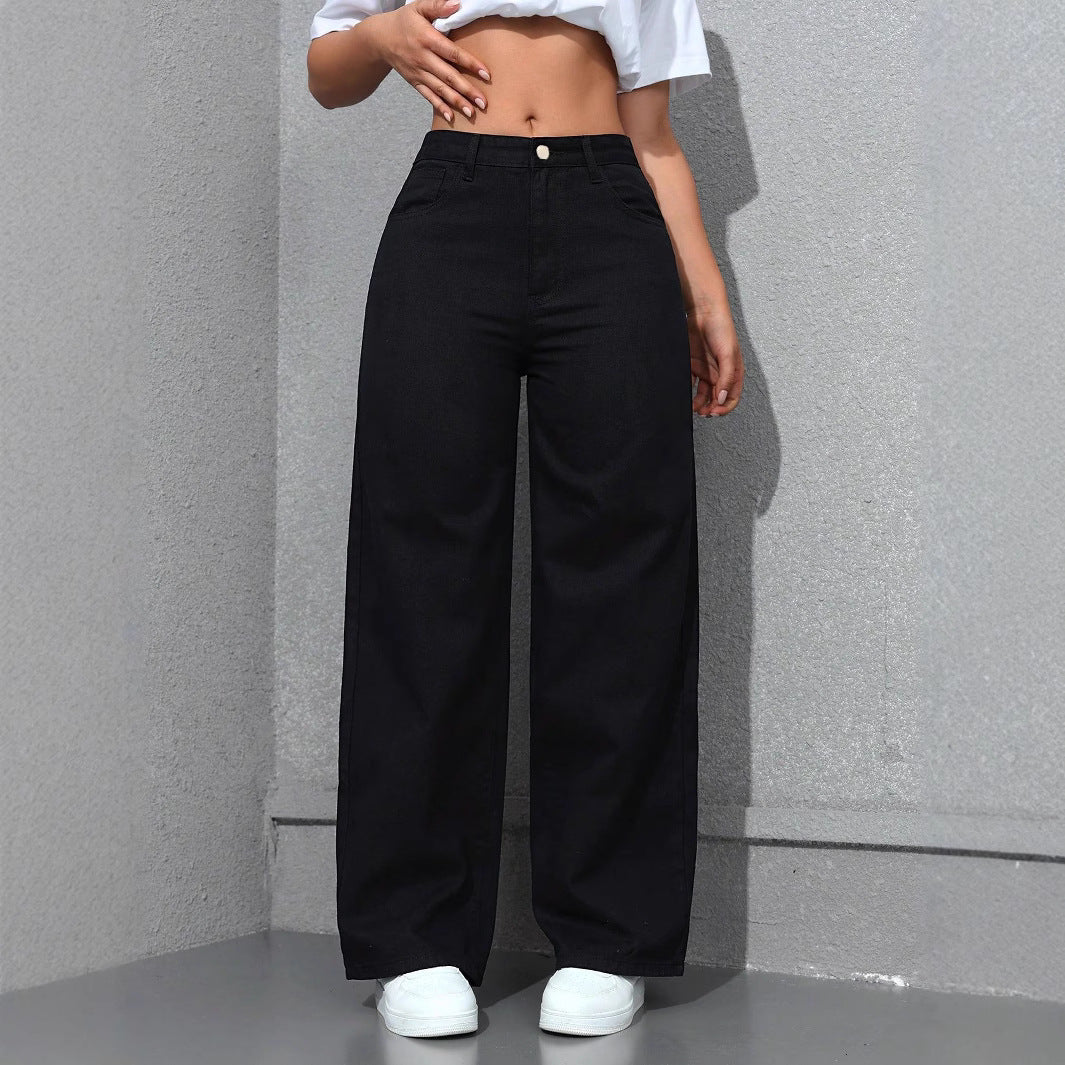 Jeans droit bas large