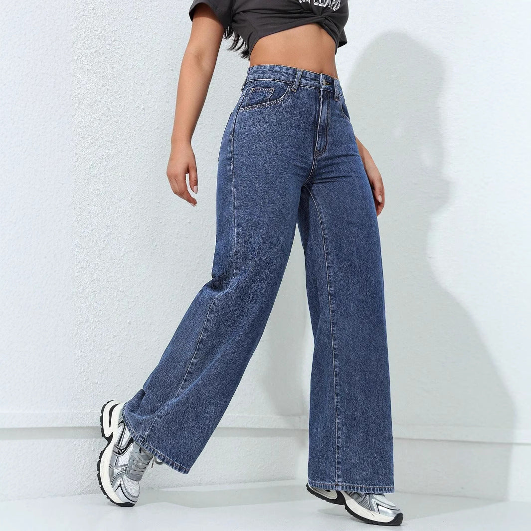 Jeans droit bas large