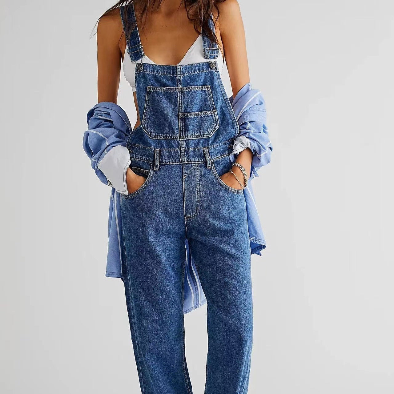 Salopette denim femme